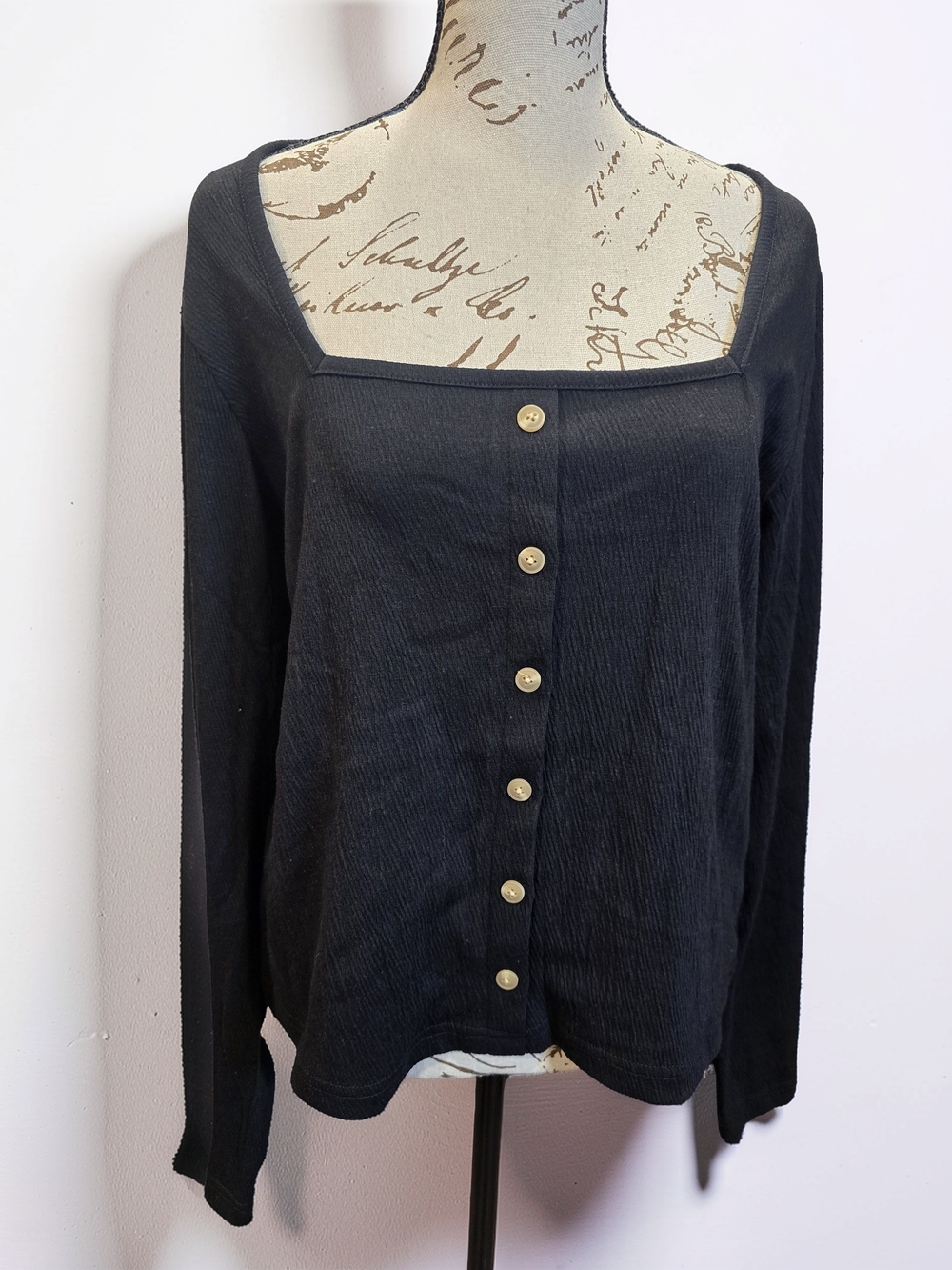 Threads 4 Thought Smocked Jersey Square Neck Top Blouse NWT XL